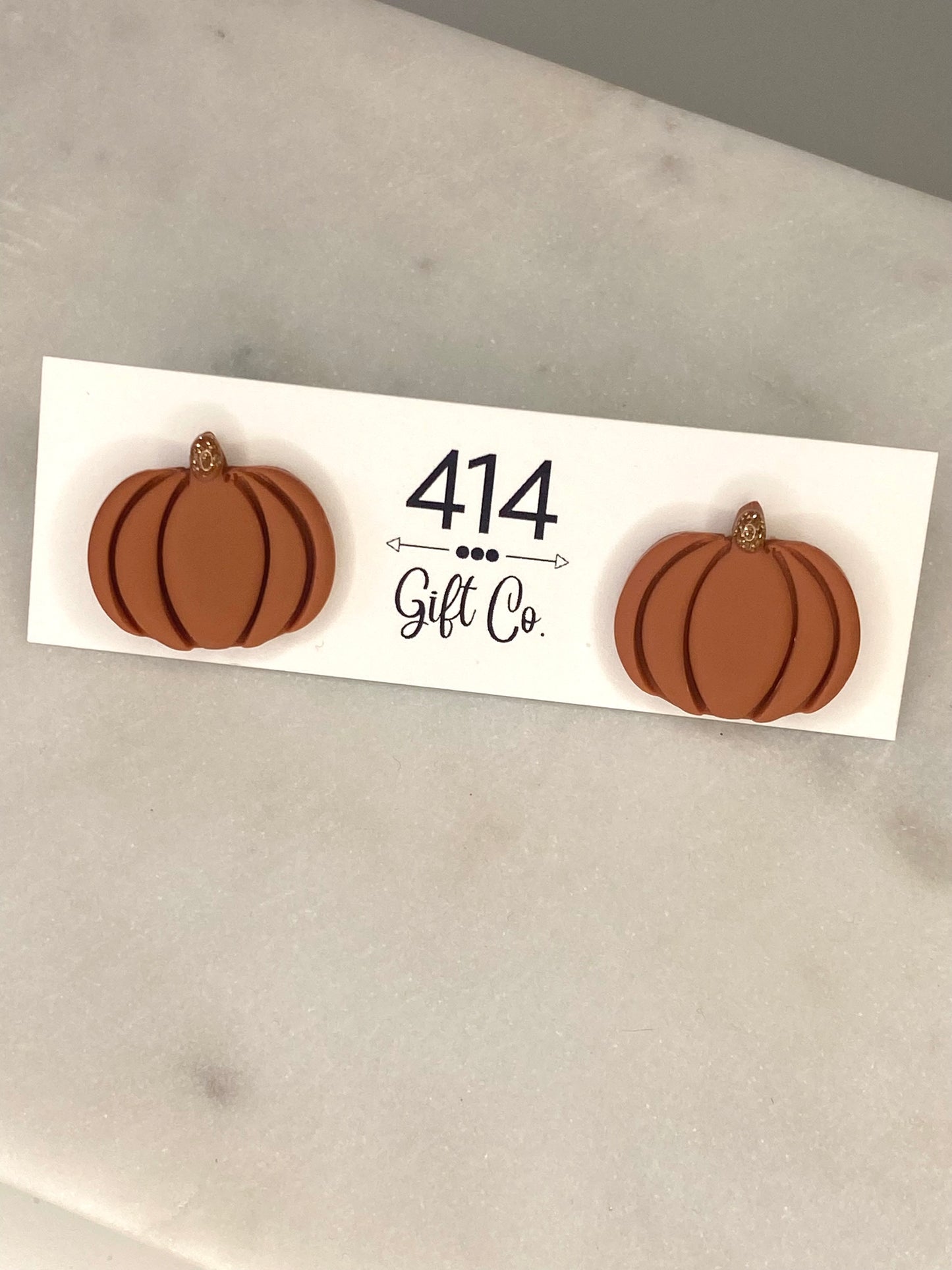 Fall Pumpkin Clay Studs