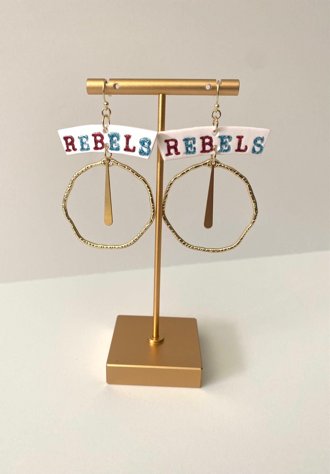 Rebels Clay & Gold Earrings