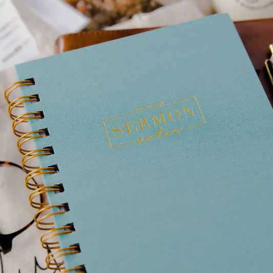 Linen Sermon Notes Book